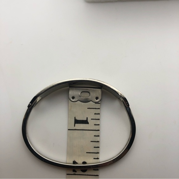 𝅺taxco Sterling Abalone Inlay Inlaid Inlayed Pinch Clasp Bangle 6.5” C / 1.7” D - Picture 8 of 8